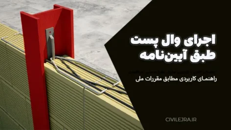 اجرای وال پست طبق آیین‌نامه: راهنمای کامل و کاربردی مطابق مقررات ملی ساختمان