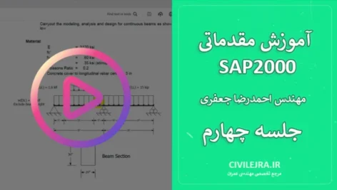 بارگذاری سازه در SAP2000 – آموزش مدلسازی قاب دوبعدی یک‌طبقه | جلسه چهارم