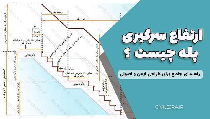 ارتفاع سرگیری پله ؛ راهنمای جامع برای طراحی ایمن و اصولی