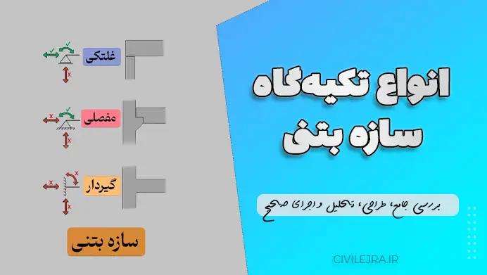 انواع تکیهگاه سازه بتنی : بررسی جامع، طراحی، تحلیل و اجرای صحیح