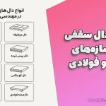 انواع دال سقفی در سازه‌های بتنی و فولادی + نکات اجرایی