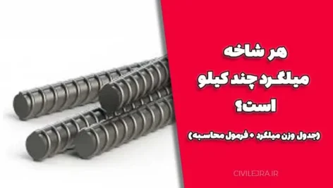 هر شاخه میلگرد چند کیلو است؟ (جدول وزن میلگرد + فرمول محاسبه)