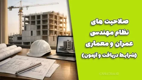 صلاحیت های نظام مهندسی عمران و معماری (شرایط دریافت و آزمون)