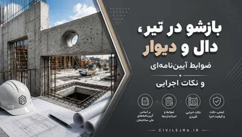 بازشو در تیر، دال و دیوار؛ ضوابط آیین‌نامه‌ای و نکات اجرایی