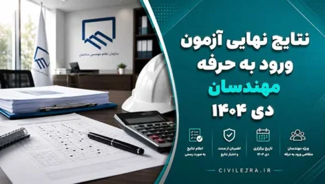 نتایج نهایی آزمون ورود به حرفه مهندسان دی ۱۴۰۴ اعلام شد