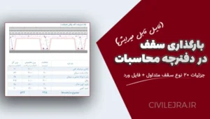 بارگذاری سقف در دفترچه محاسبات | جزئیات ۲۰ نوع سقف متداول + فایل Word