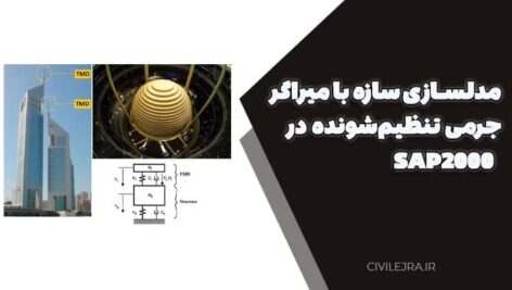 مدلسازی سازه با میراگر جرمی تنظیم‌شونده در SAP2000