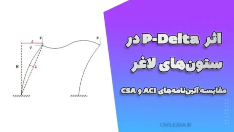 اثر P-Delta در ستون‌های لاغر | مقایسه آئین‌نامه‌های ACI و CSA