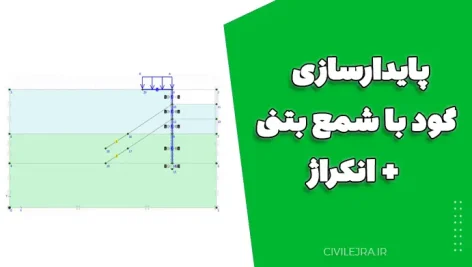 پایدارسازی گود به روش شمع بتنی و روش ترکیبی شمع بتنی و انکراژ