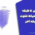 پروژه بتن 8 طبقه اداری با حیاط خلوت در طبقه آخر – تبریز