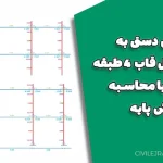 تحلیل دستی به روش پرتال قاب 4 طبقه همراه با محاسبه برش پایه