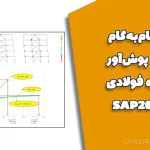 پروژه گام‌به‌گام تحلیل پوش‌آور در سازه فولادی با SAP2000