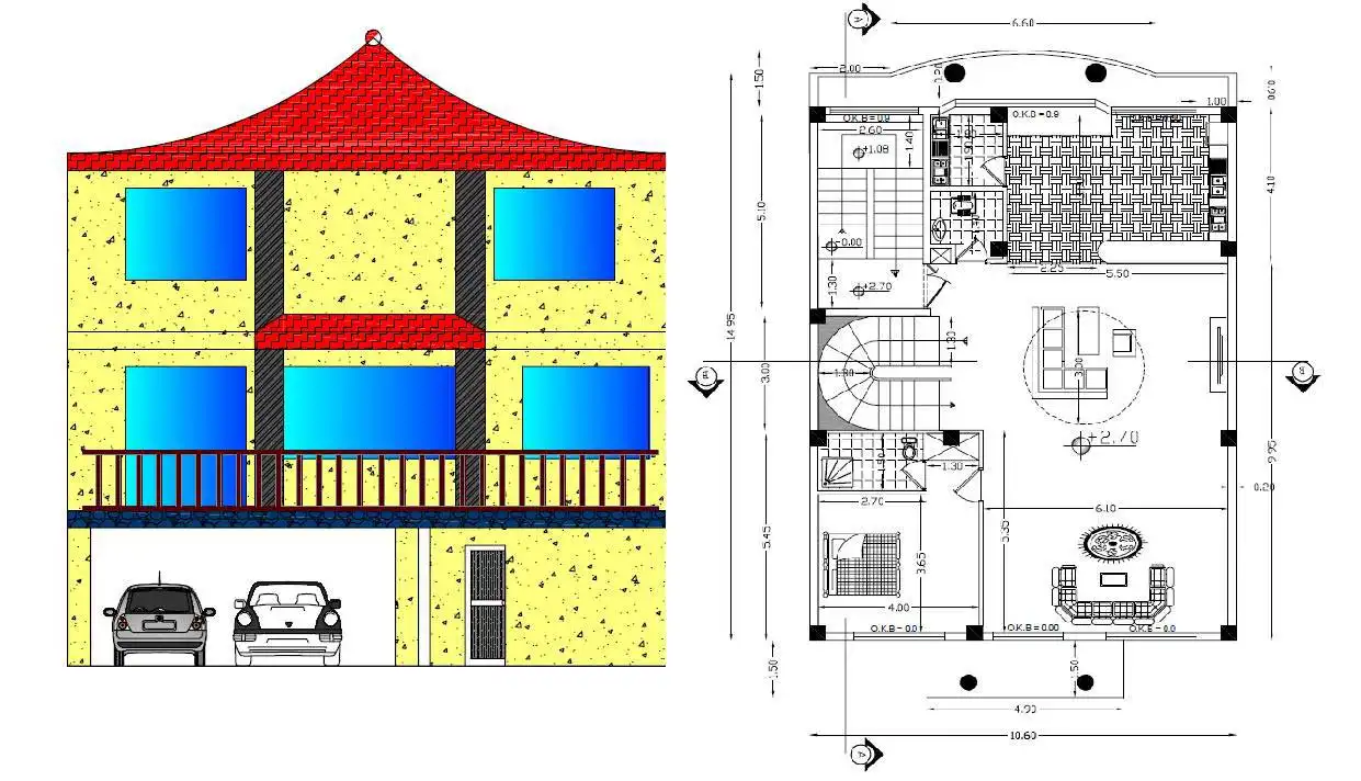 فایل متره و برآورد دوطبقه بتنی – پروژه کامل با نقشه و اکسل