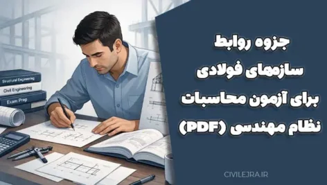 جزوه روابط سازه‌های فولادی برای آزمون محاسبات نظام مهندسی (PDF)