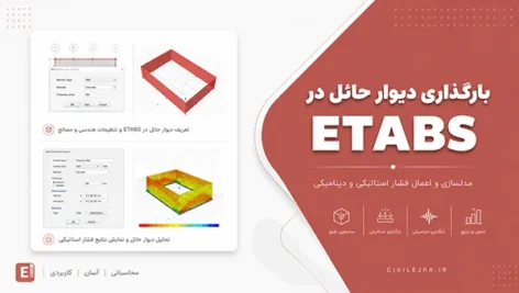 بارگذاری دیوار حائل در ETABS | مدلسازی و اعمال فشار استاتیکی و دینامیکی