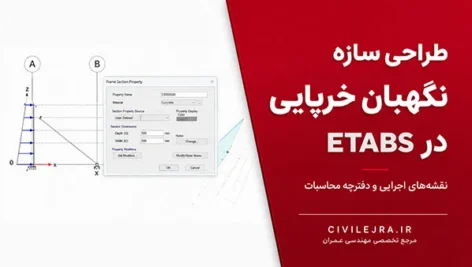 طراحی سازه نگهبان خرپایی در ETABS + نقشه‌های اجرایی و دفترچه محاسبات
