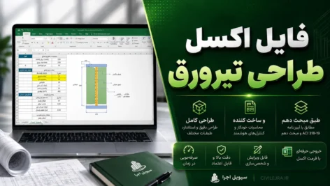 فایل اکسل طراحی تیرورق | طراحی کامل تیرورق و سخت‌کننده طبق مبحث دهم
